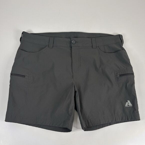 Eddie Bauer 18W x 6.5 First Ascent Hiking Shorts Gray Nylon Blend Outdoors - Picture 1 of 4